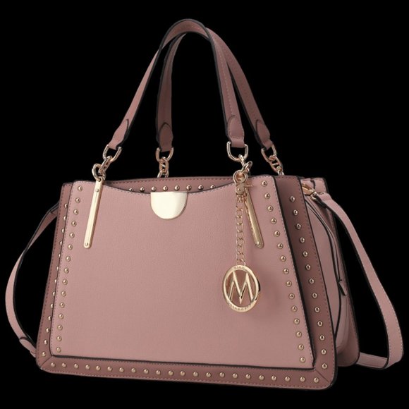 🌻NIB-MKF Collection Aubrey Vegan Leather Multi-Compartment Satchel - Picture 1 of 7